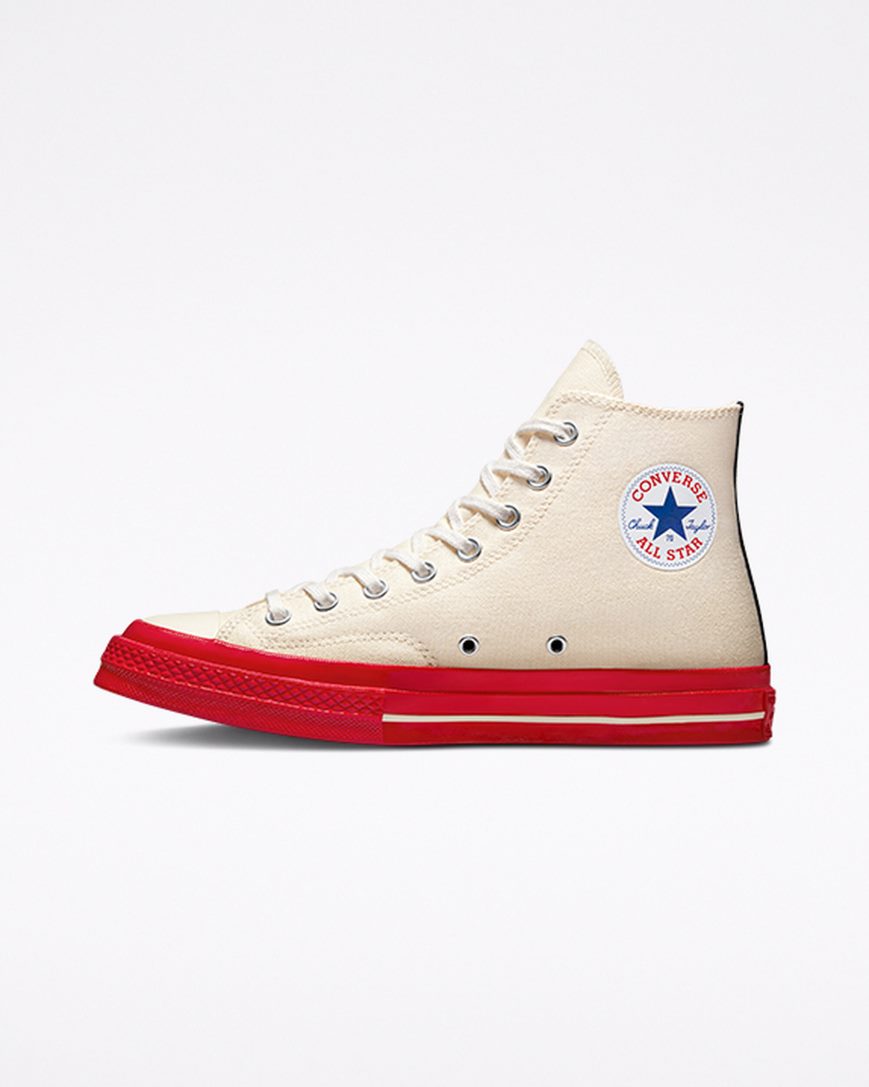 Tenisky Vysoke Converse x Comme des Garçons PLAY Chuck 70 Damske Červené | SK KMDQ51